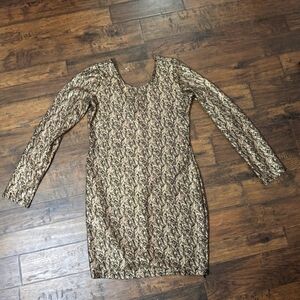 BNWT HAUTE MONDE DRESS GOLD AND BLACK SIZE XL